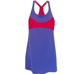 ZOBHA Racerback Athletic Top Purple/Pink Floral ColorBlock Size 4